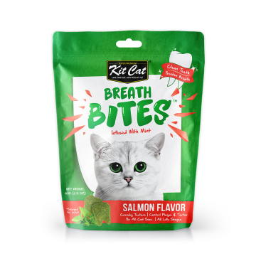 Kit Cat Treat Breath Bites Infused w/Mint Salmon 60g x4